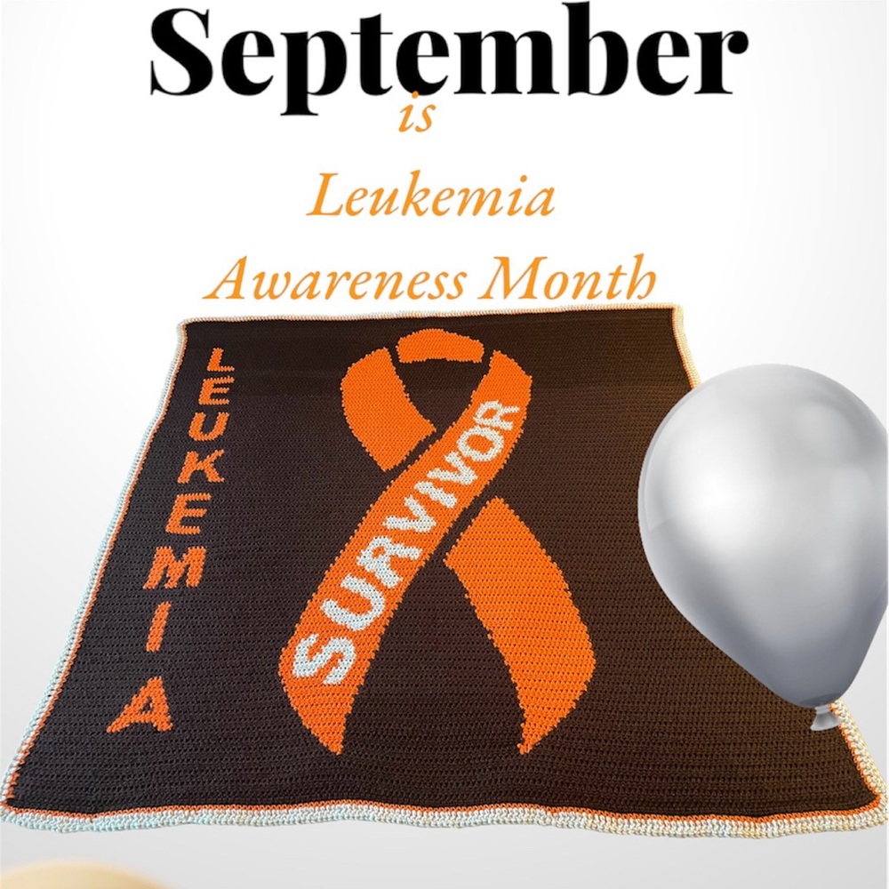 Twin size custom Leukemia cancer blanket